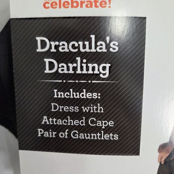 ROYAL VAMPIRE Dress Girls Child Costume LARGE (10/12)  Dracula Halloween - Picture 8 of 8